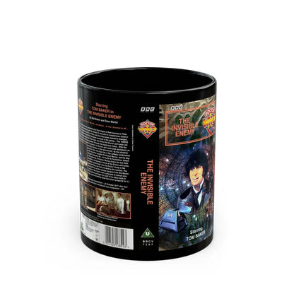 DOCTOR WHO THE INVISIBLE ENEMY (VHS COVER) - Black Coffee Mug-11oz-Go Mug Yourself