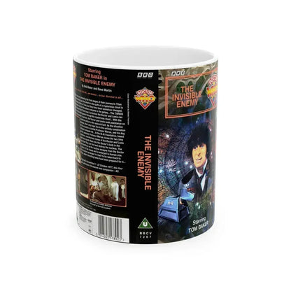 DOCTOR WHO THE INVISIBLE ENEMY (VHS COVER) - White Coffee Mug 11oz - Go Mug Yourself