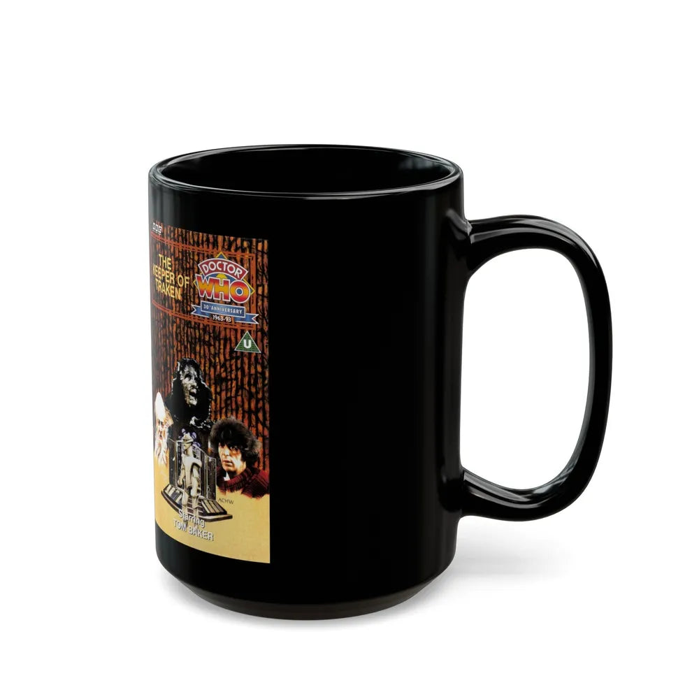 DOCTOR WHO THE KEEPER OF TRAKEN (VHS COVER) - Black Coffee Mug-Go Mug Yourself