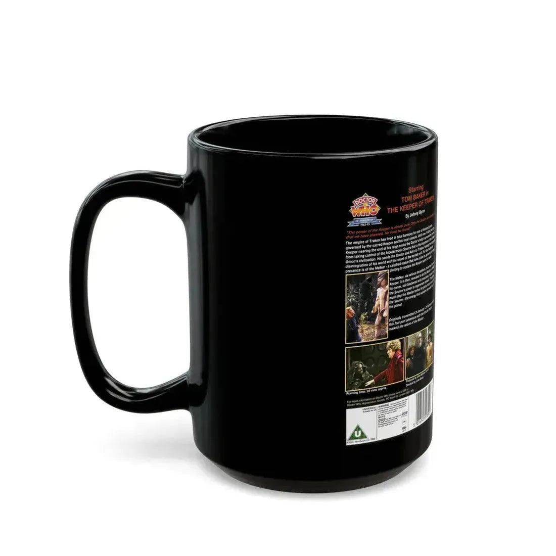 DOCTOR WHO THE KEEPER OF TRAKEN (VHS COVER) - Black Coffee Mug - Go Mug Yourself