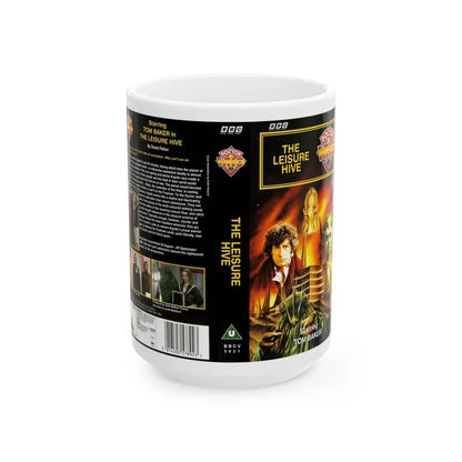 DOCTOR WHO THE LEISURE HIVE (VHS COVER) - White Coffee Mug-15oz-Go Mug Yourself