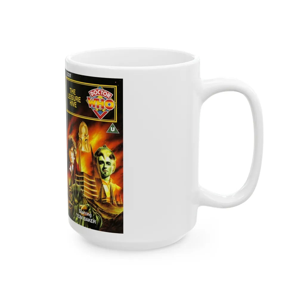 DOCTOR WHO THE LEISURE HIVE (VHS COVER) - White Coffee Mug-Go Mug Yourself