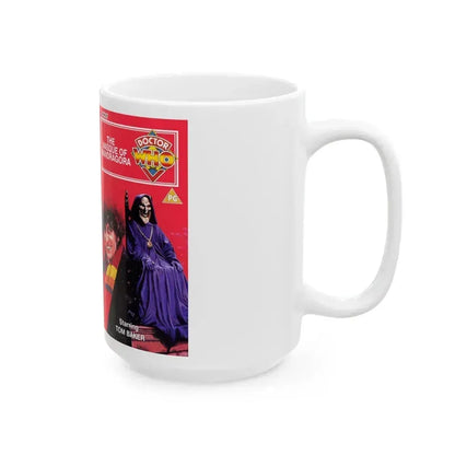 DOCTOR WHO THE MASQUE OF MANDRAGORA TOM BAKER (VHS COVER) - White Coffee Mug - Go Mug Yourself