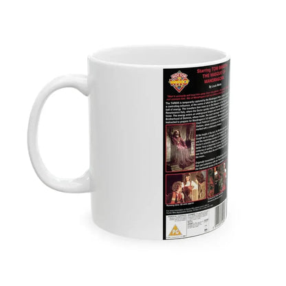 DOCTOR WHO THE MASQUE OF MANDRAGORA TOM BAKER (VHS COVER) - White Coffee Mug - Go Mug Yourself