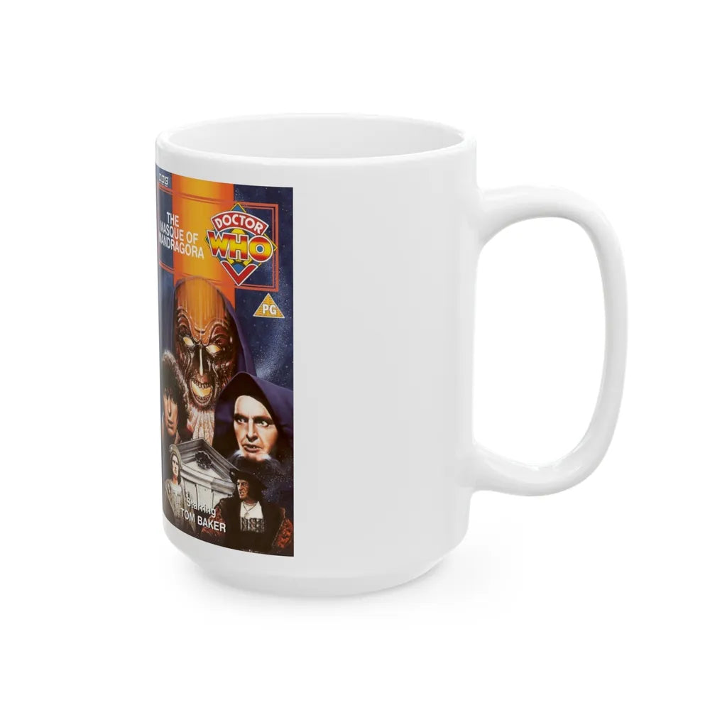 DOCTOR WHO THE MASQUE OF MANDRAGORA (VHS COVER) - White Coffee Mug-Go Mug Yourself