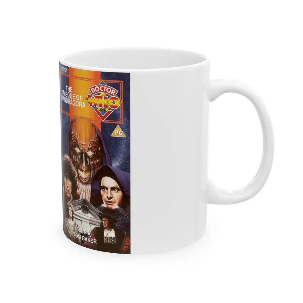 DOCTOR WHO THE MASQUE OF MANDRAGORA (VHS COVER) - White Coffee Mug-Go Mug Yourself