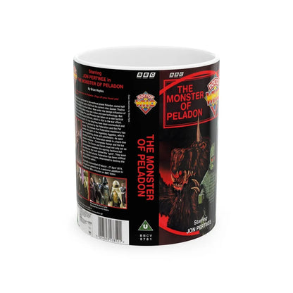 DOCTOR WHO THE MONSTER OF PELADON JON PERTWEE (VHS COVER) - White Coffee Mug-11oz-Go Mug Yourself