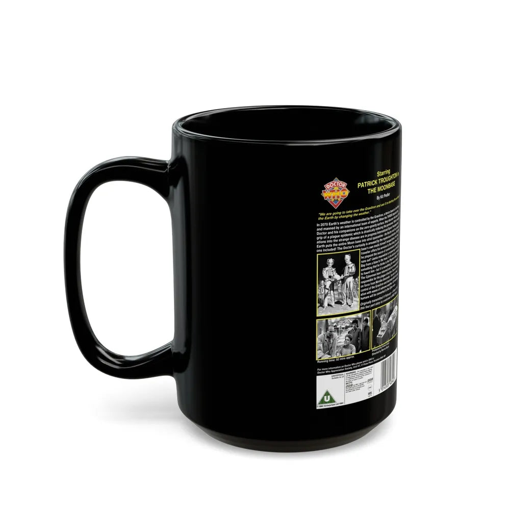 DOCTOR WHO THE MOONBASE (VHS COVER) - Black Coffee Mug-Go Mug Yourself