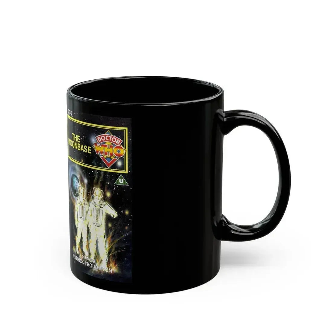 DOCTOR WHO THE MOONBASE (VHS COVER) - Black Coffee Mug - Go Mug Yourself