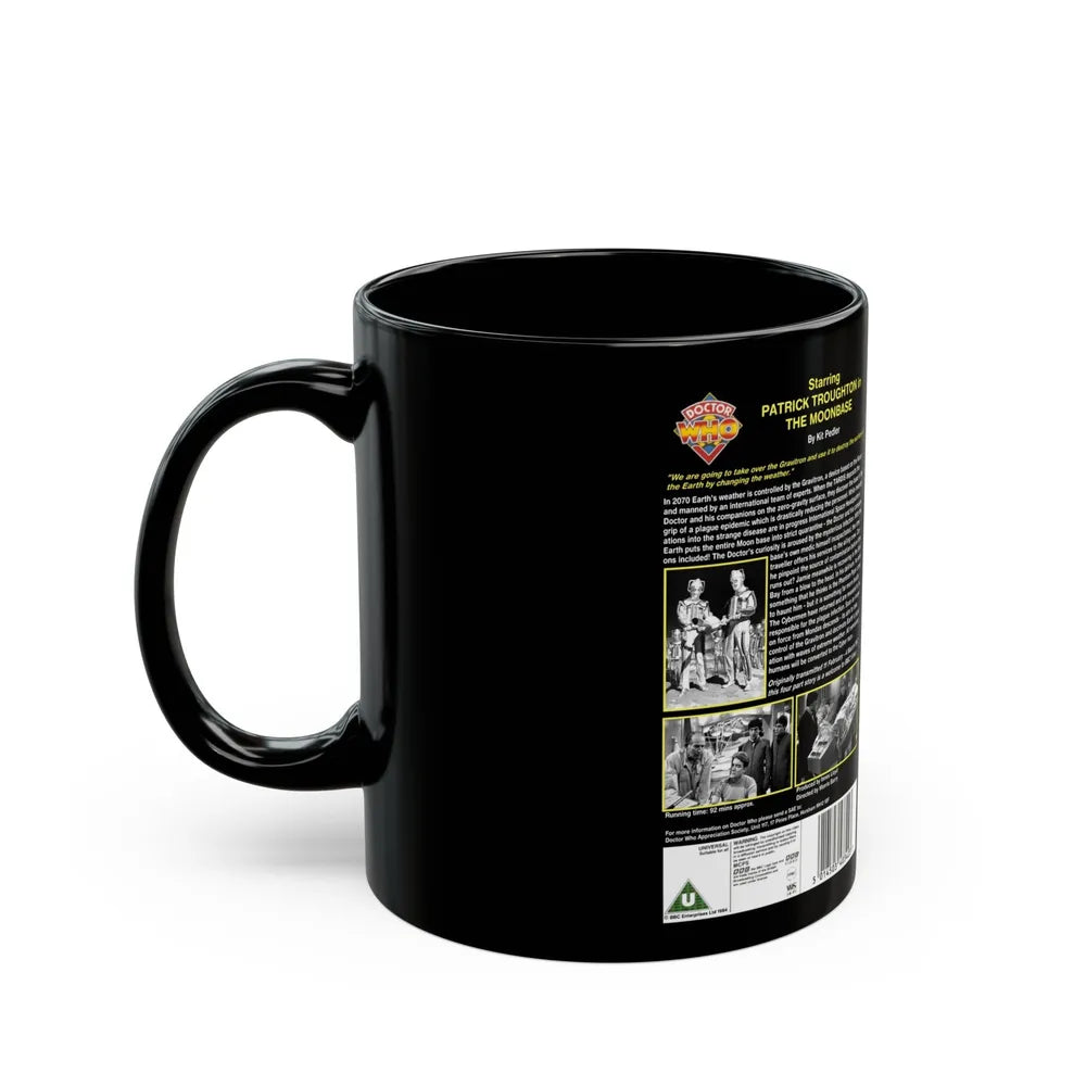 DOCTOR WHO THE MOONBASE (VHS COVER) - Black Coffee Mug-Go Mug Yourself