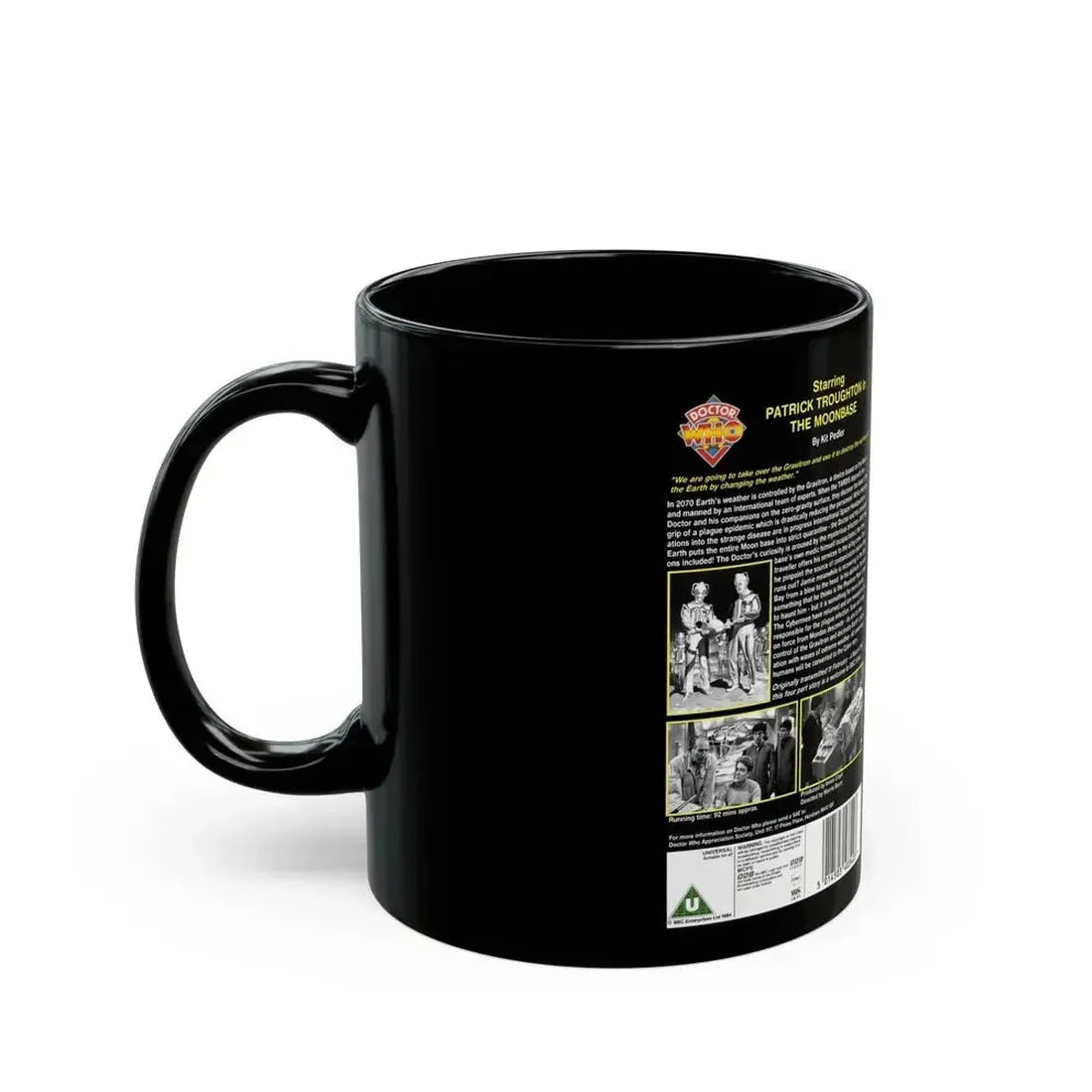 DOCTOR WHO THE MOONBASE (VHS COVER) - Black Coffee Mug - Go Mug Yourself
