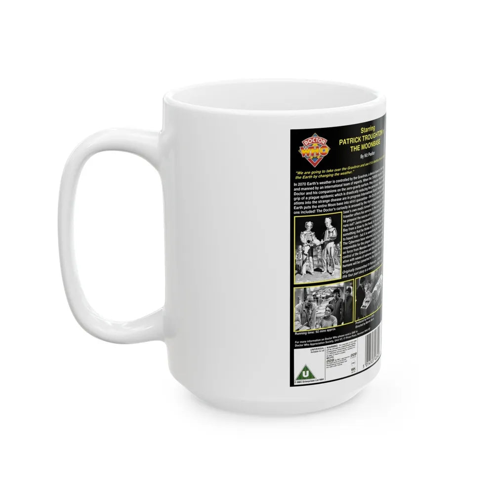 DOCTOR WHO THE MOONBASE (VHS COVER) - White Coffee Mug-Go Mug Yourself