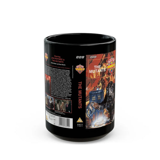 DOCTOR WHO THE MUTANTS (VHS COVER) - Black Coffee Mug-15oz-Go Mug Yourself