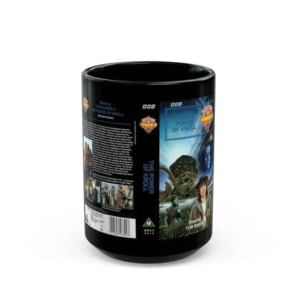 DOCTOR WHO THE POWER OF KROLL (VHS COVER) - Black Coffee Mug 15oz - Go Mug Yourself