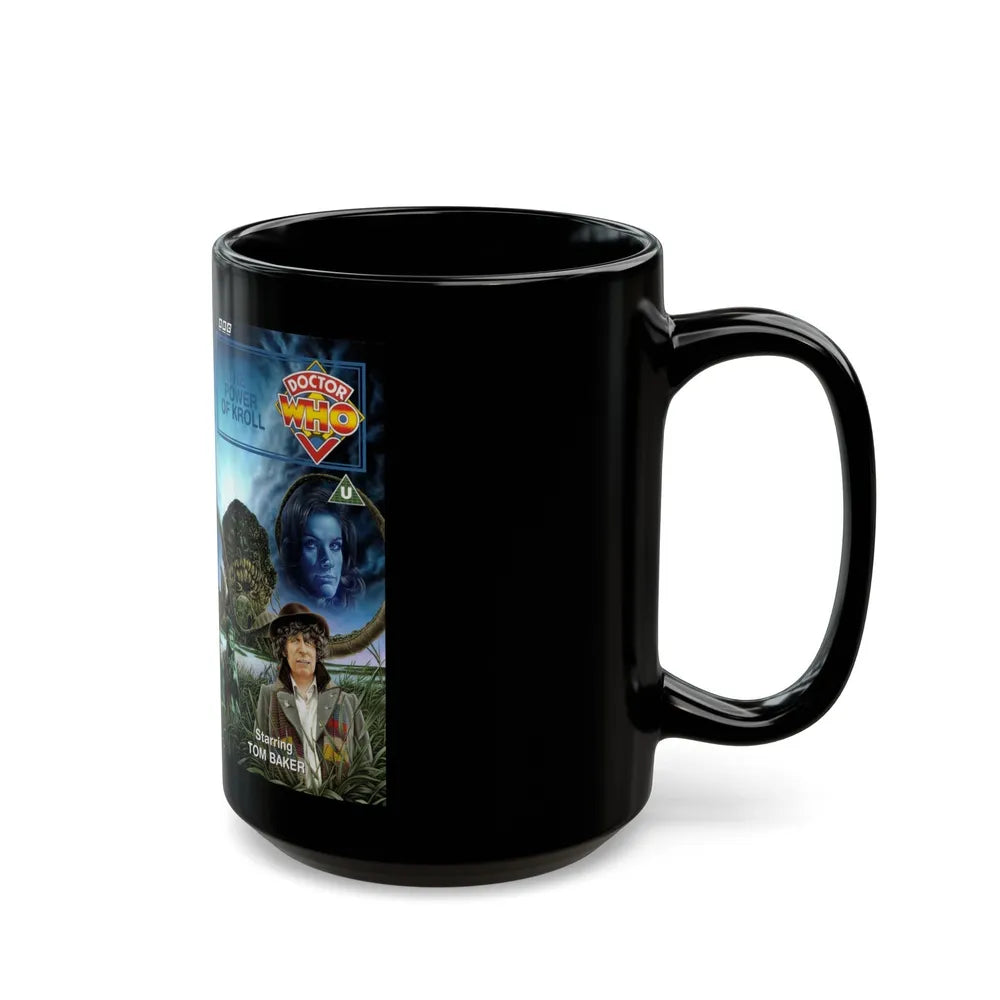 DOCTOR WHO THE POWER OF KROLL (VHS COVER) - Black Coffee Mug-Go Mug Yourself