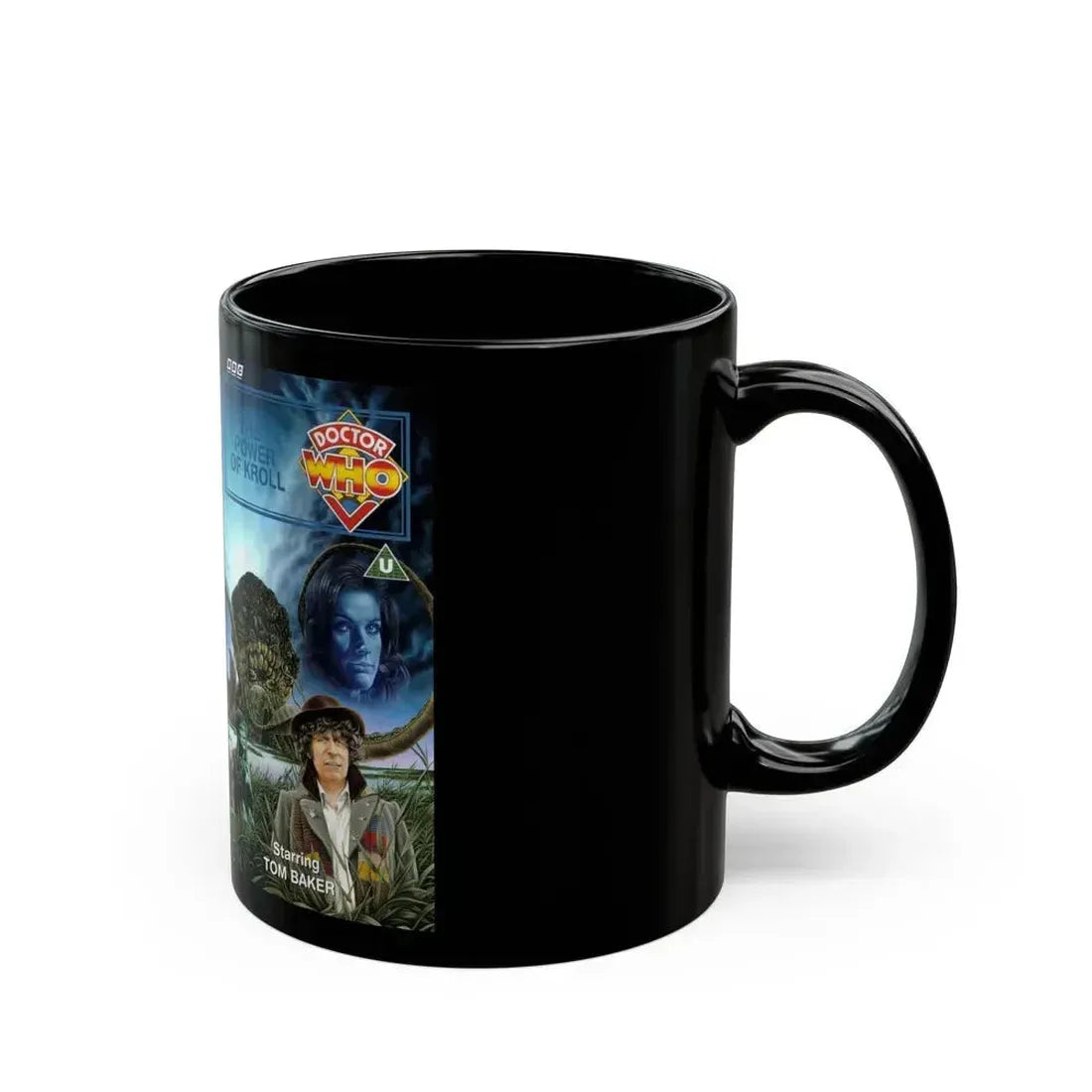 DOCTOR WHO THE POWER OF KROLL (VHS COVER) - Black Coffee Mug - Go Mug Yourself