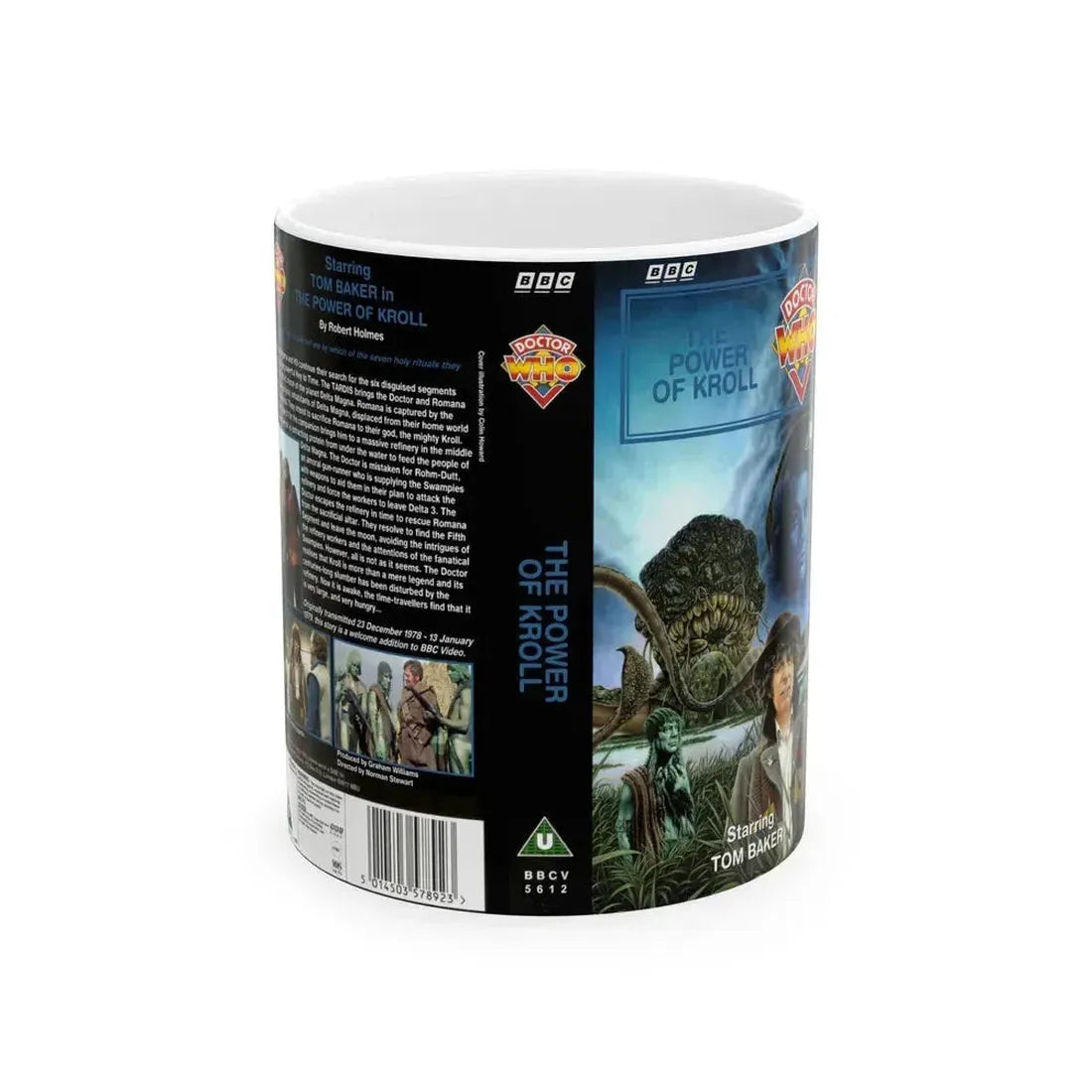 DOCTOR WHO THE POWER OF KROLL (VHS COVER) - White Coffee Mug 11oz - Go Mug Yourself