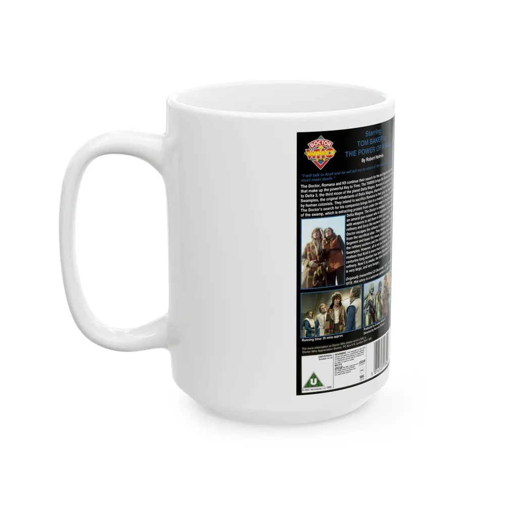 DOCTOR WHO THE POWER OF KROLL (VHS COVER) - White Coffee Mug-Go Mug Yourself