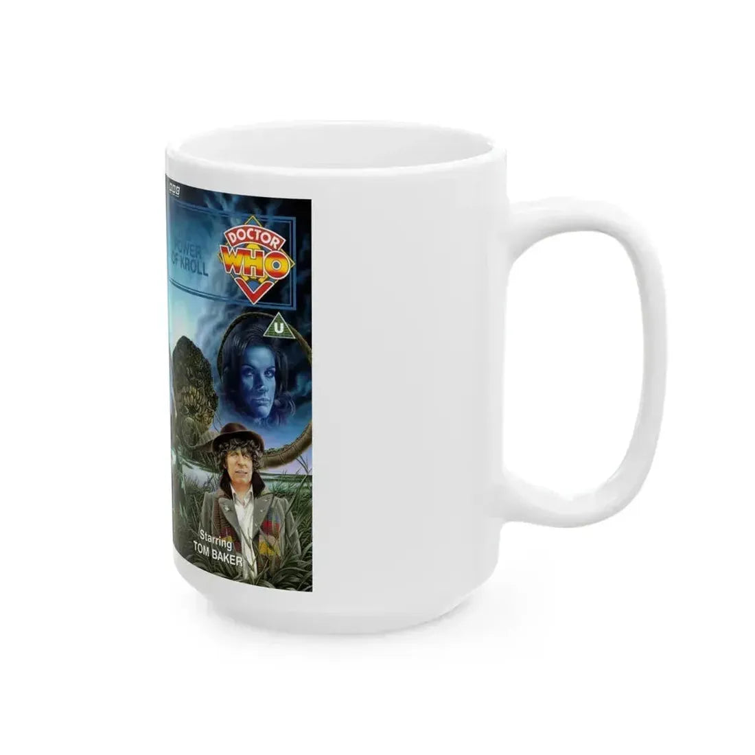 DOCTOR WHO THE POWER OF KROLL (VHS COVER) - White Coffee Mug - Go Mug Yourself
