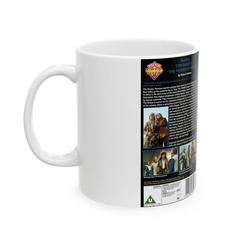 DOCTOR WHO THE POWER OF KROLL (VHS COVER) - White Coffee Mug-Go Mug Yourself