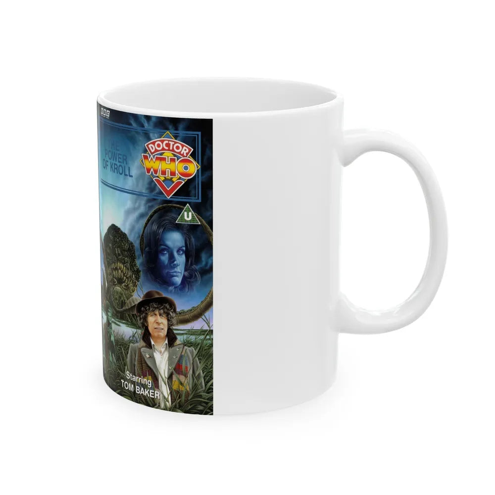 DOCTOR WHO THE POWER OF KROLL (VHS COVER) - White Coffee Mug-Go Mug Yourself