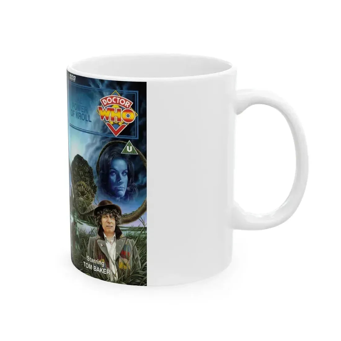DOCTOR WHO THE POWER OF KROLL (VHS COVER) - White Coffee Mug - Go Mug Yourself