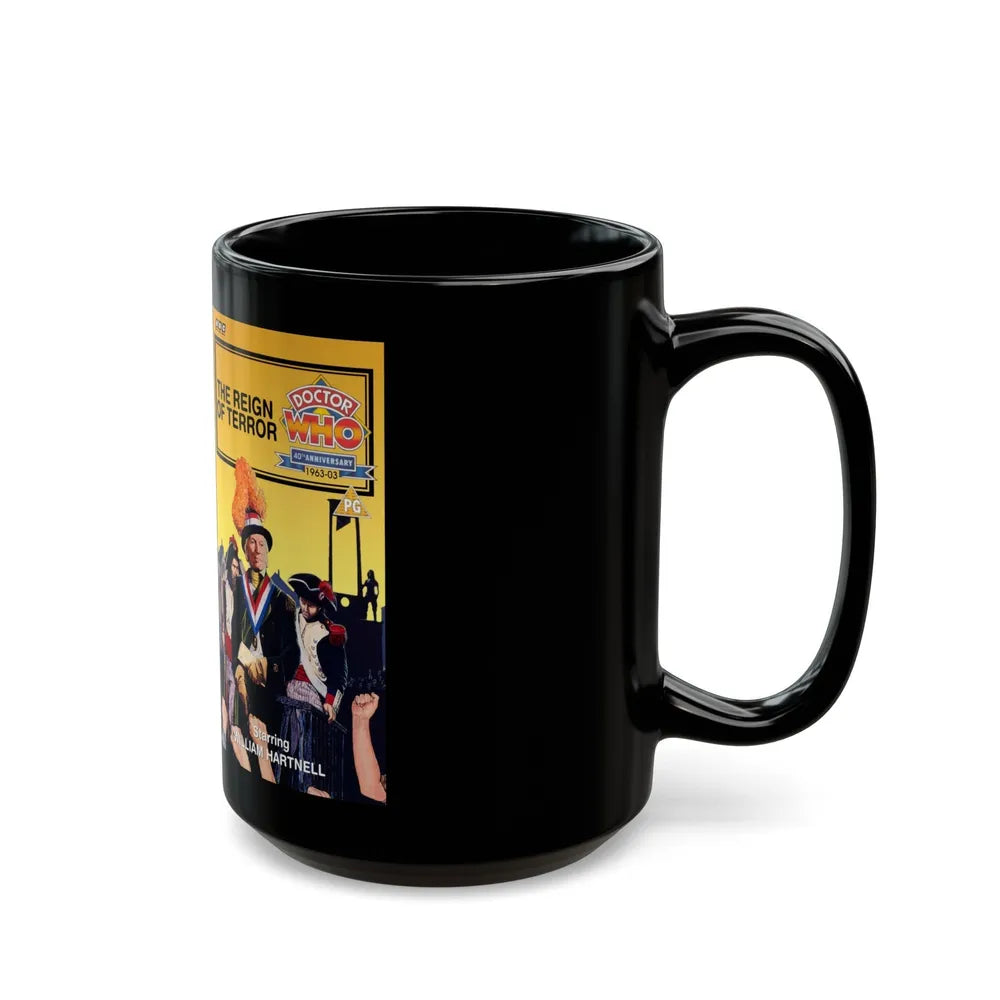 DOCTOR WHO THE REIGN OF TERROR (VHS COVER) - Black Coffee Mug-Go Mug Yourself