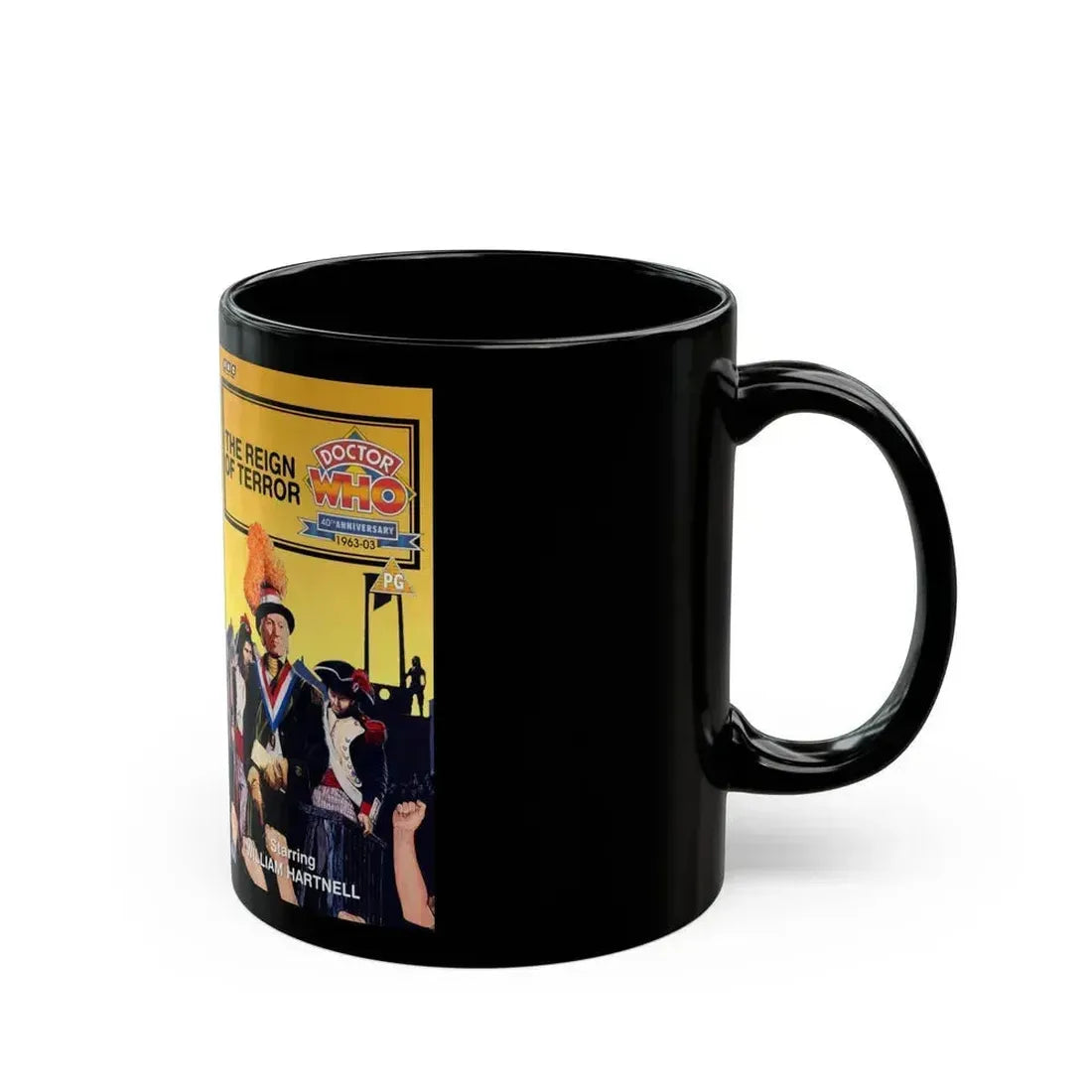 DOCTOR WHO THE REIGN OF TERROR (VHS COVER) - Black Coffee Mug - Go Mug Yourself