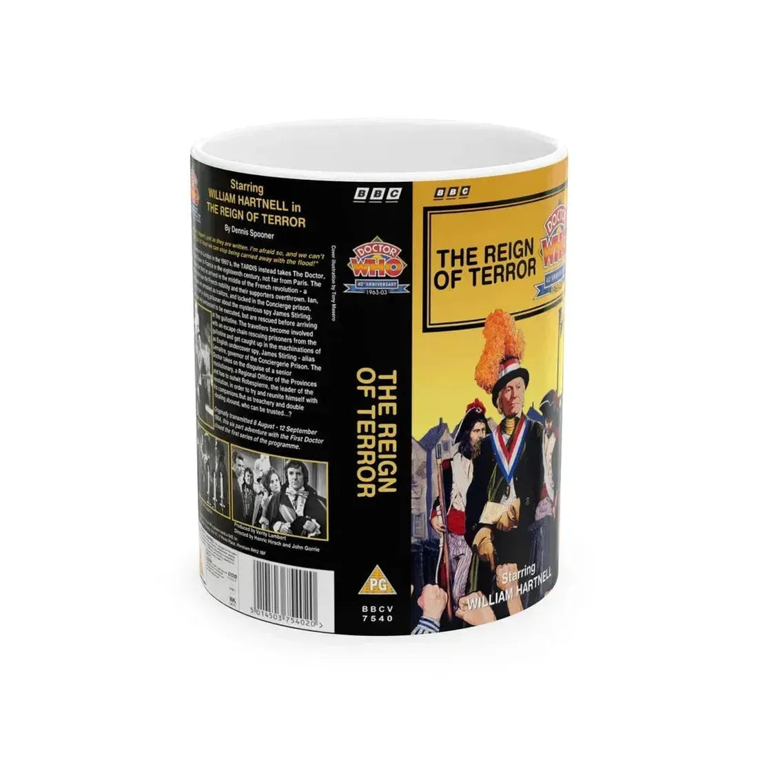 DOCTOR WHO THE REIGN OF TERROR (VHS COVER) - White Coffee Mug 11oz - Go Mug Yourself