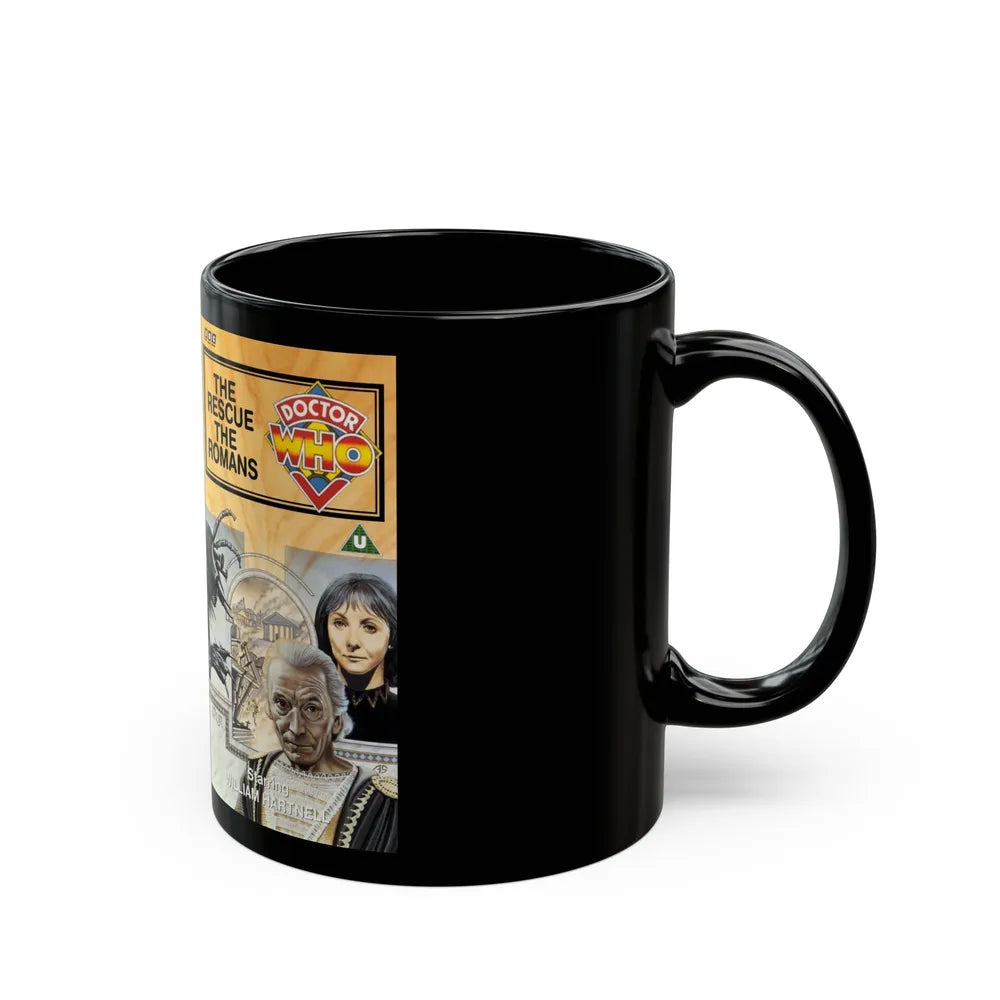 DOCTOR WHO THE RESCUE THE ROMANS (VHS COVER) - Black Coffee Mug-Go Mug Yourself