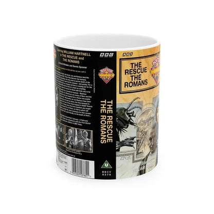 DOCTOR WHO THE RESCUE THE ROMANS (VHS COVER) - White Coffee Mug 11oz - Go Mug Yourself