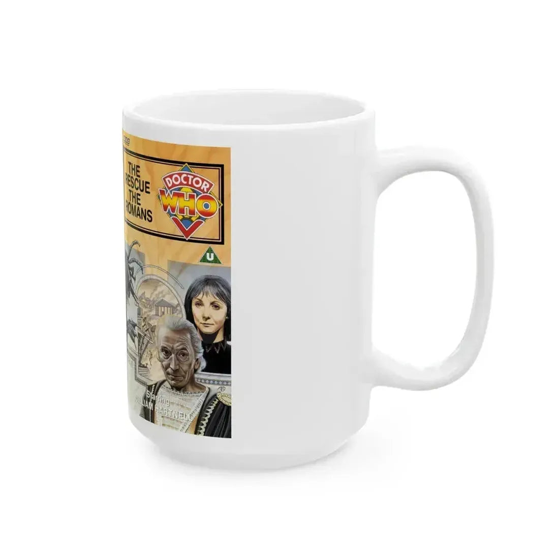 DOCTOR WHO THE RESCUE THE ROMANS (VHS COVER) - White Coffee Mug - Go Mug Yourself