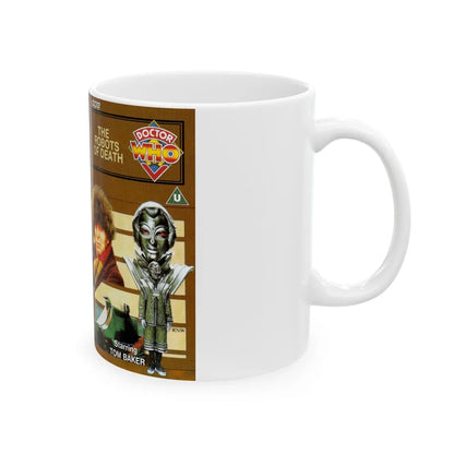 DOCTOR WHO THE ROBOTS OF DEATH (VHS COVER) - White Coffee Mug-Go Mug Yourself