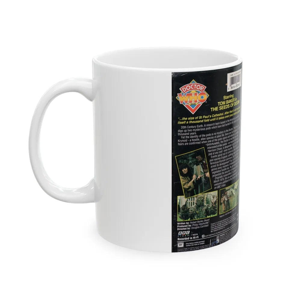 DOCTOR WHO THE SEEDS OF DOOM (VHS COVER) - White Coffee Mug-Go Mug Yourself