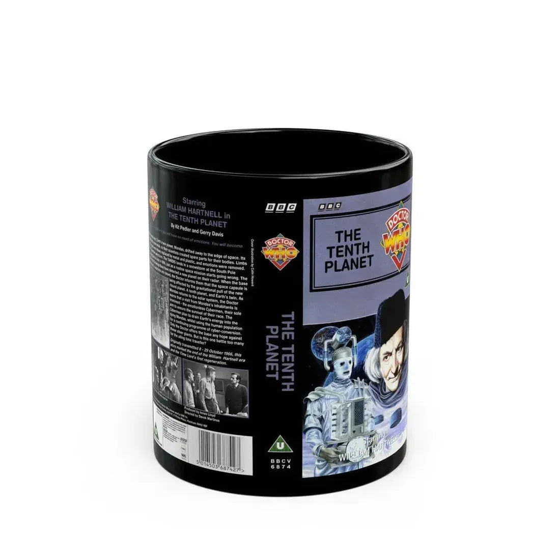 DOCTOR WHO THE TENTH PLANET (VHS COVER) - Black Coffee Mug 11oz - Go Mug Yourself