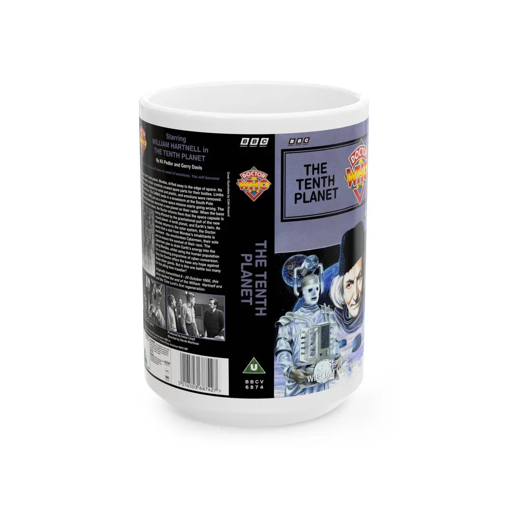 DOCTOR WHO THE TENTH PLANET (VHS COVER) - White Coffee Mug-15oz-Go Mug Yourself