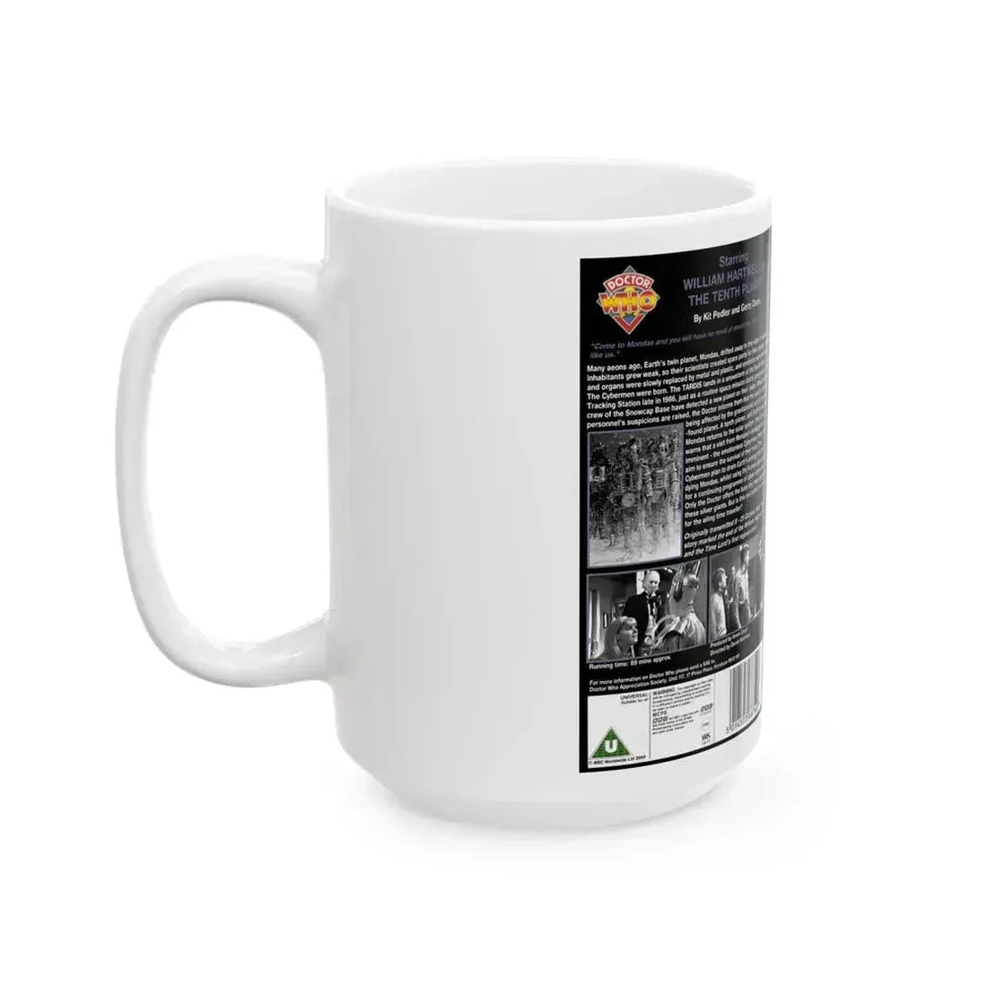 DOCTOR WHO THE TENTH PLANET (VHS COVER) - White Coffee Mug - Go Mug Yourself