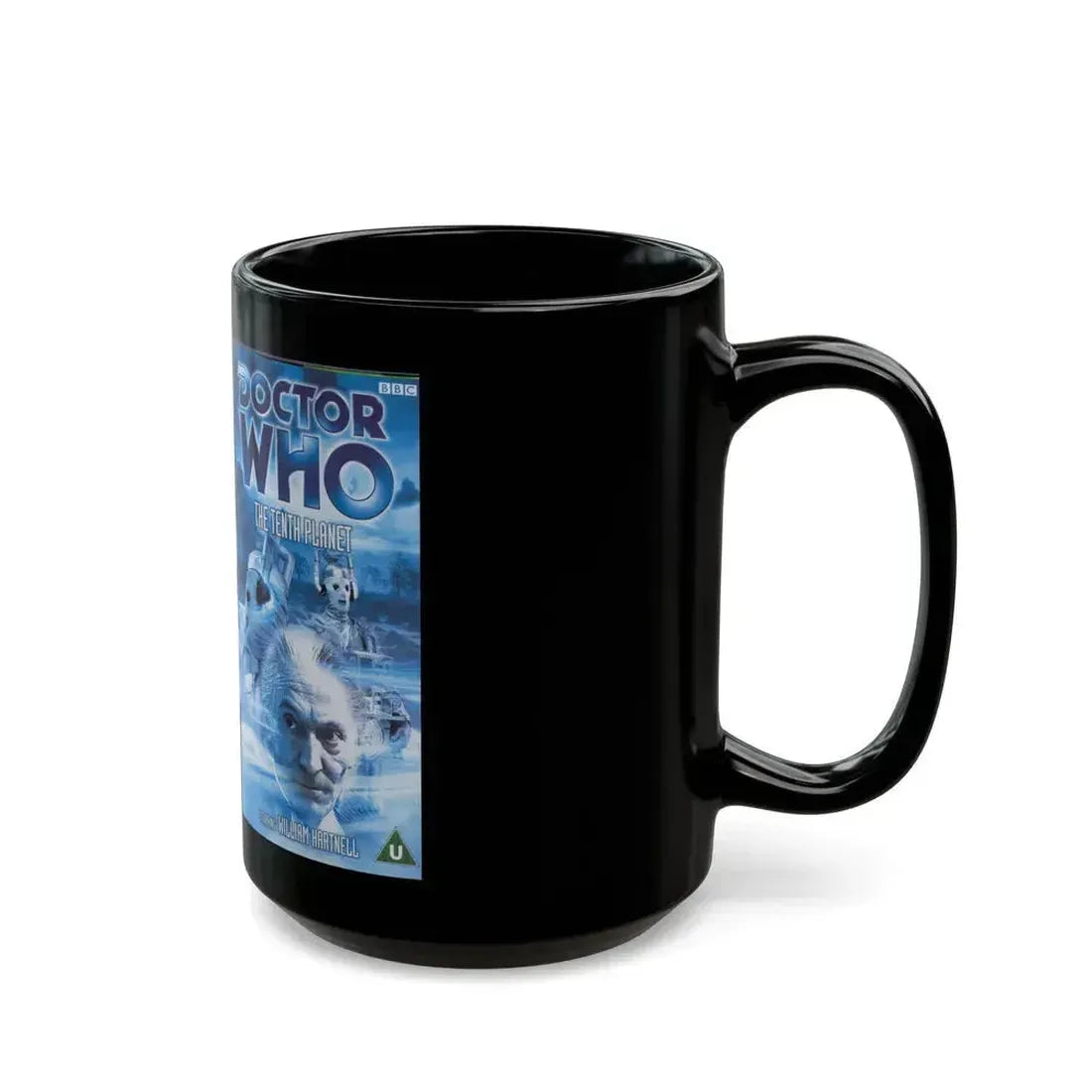 DOCTOR WHO THE TENTH PLANET WILLIAM HARTNELL (VHS COVER) - Black Coffee Mug - Go Mug Yourself