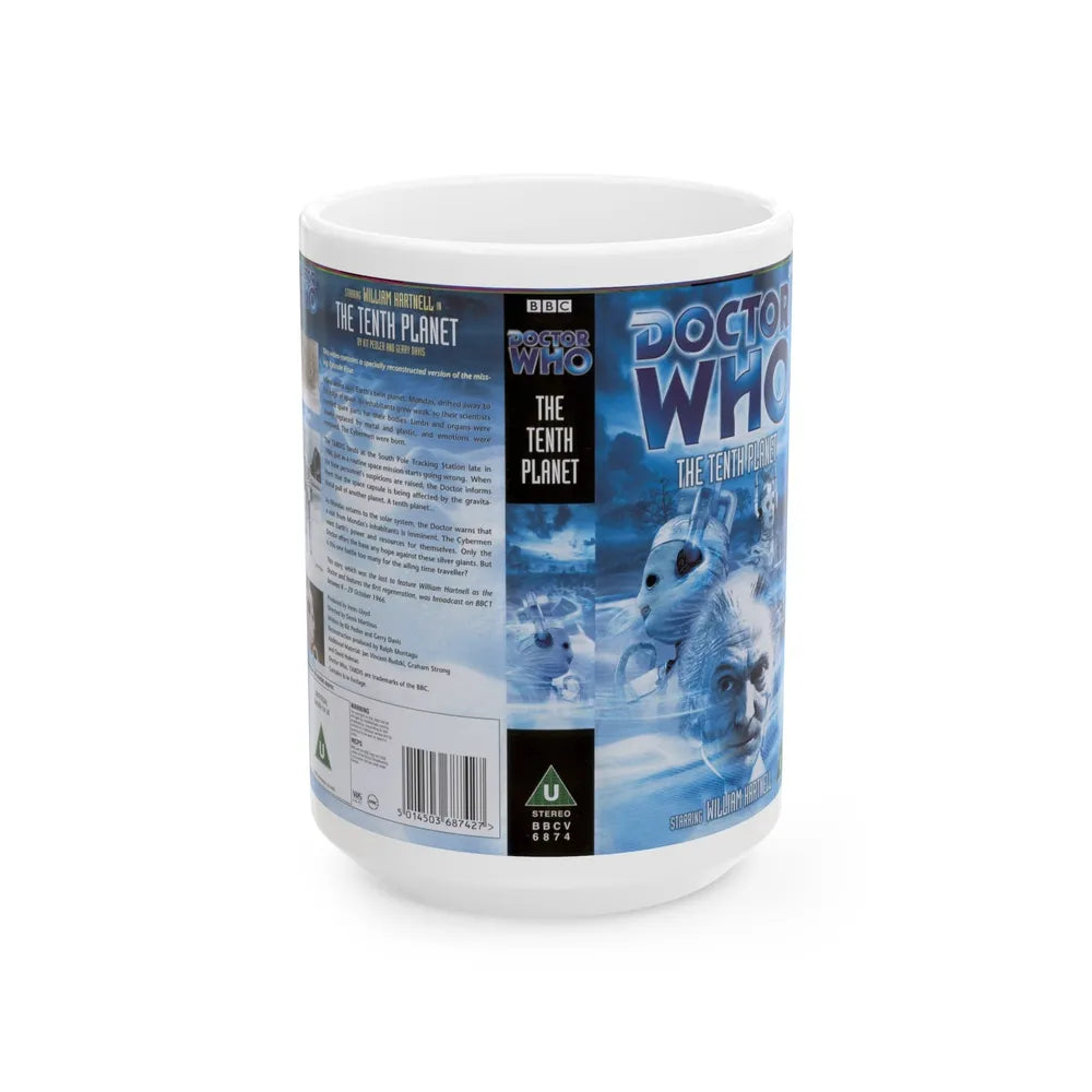 DOCTOR WHO THE TENTH PLANET WILLIAM HARTNELL (VHS COVER) - White Coffee Mug-15oz-Go Mug Yourself