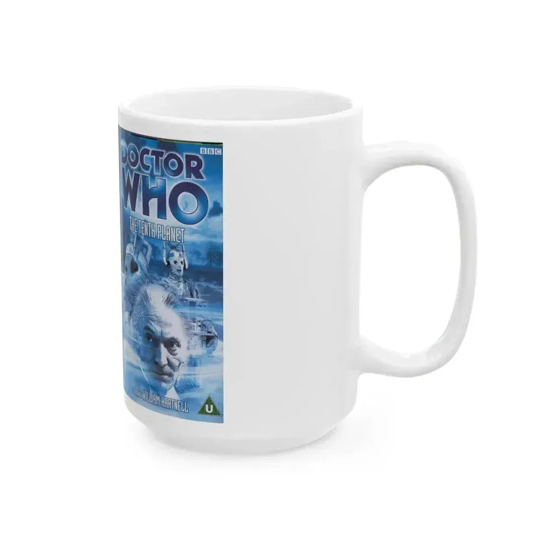 DOCTOR WHO THE TENTH PLANET WILLIAM HARTNELL (VHS COVER) - White Coffee Mug - Go Mug Yourself