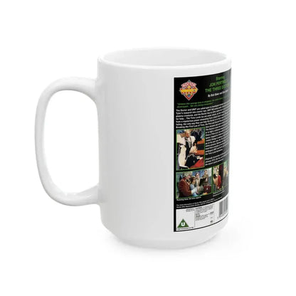 DOCTOR WHO THE THREE DOCTORS (VHS COVER) - White Coffee Mug - Go Mug Yourself