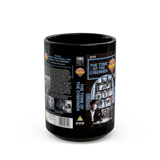 DOCTOR WHO THE TOMB OF THE CYBERMEN (VHS COVER) - Black Coffee Mug 15oz - Go Mug Yourself