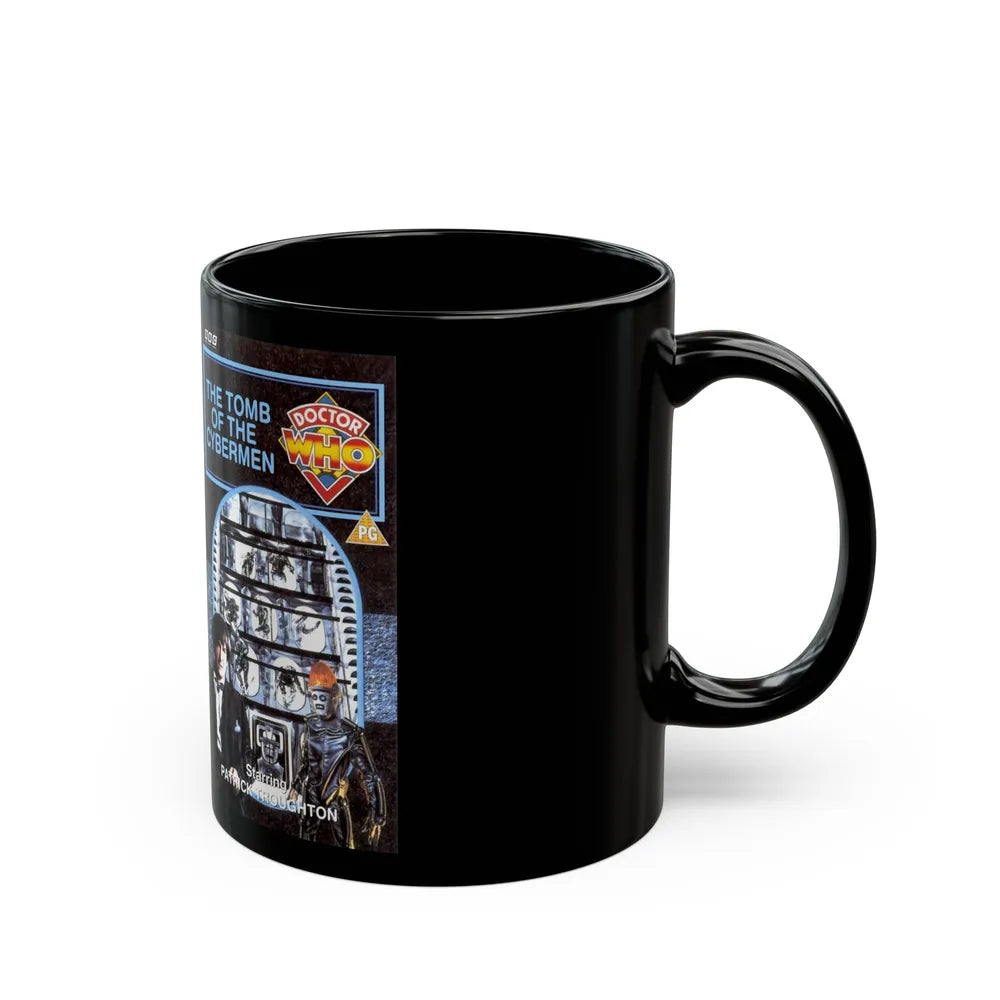 DOCTOR WHO THE TOMB OF THE CYBERMEN (VHS COVER) - Black Coffee Mug-Go Mug Yourself