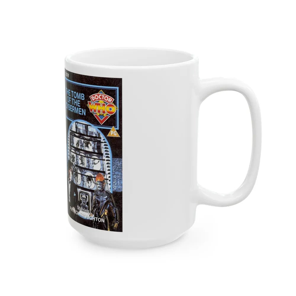 DOCTOR WHO THE TOMB OF THE CYBERMEN (VHS COVER) - White Coffee Mug-Go Mug Yourself