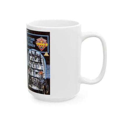 DOCTOR WHO THE TOMB OF THE CYBERMEN (VHS COVER) - White Coffee Mug - Go Mug Yourself