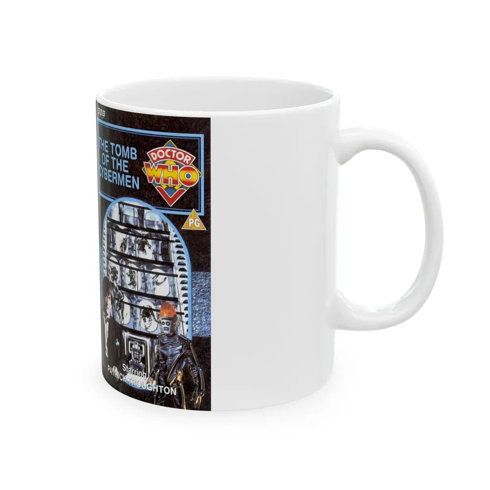 DOCTOR WHO THE TOMB OF THE CYBERMEN (VHS COVER) - White Coffee Mug-Go Mug Yourself