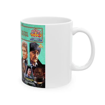 DOCTOR WHO THE TWO DOCTORS (VHS COVER) - White Coffee Mug-Go Mug Yourself