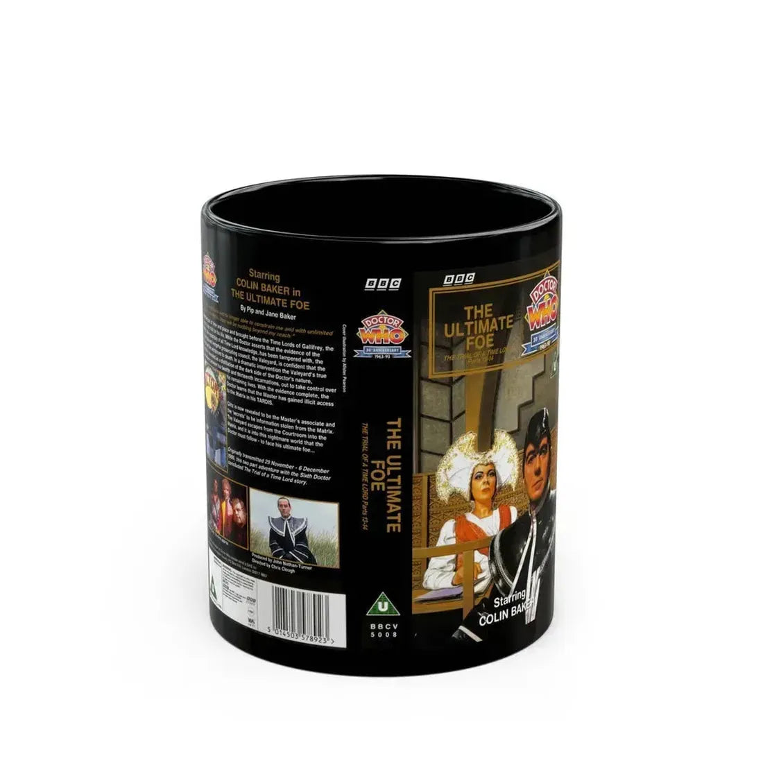 DOCTOR WHO THE ULTIMATE FOE (VHS COVER) - Black Coffee Mug 11oz - Go Mug Yourself