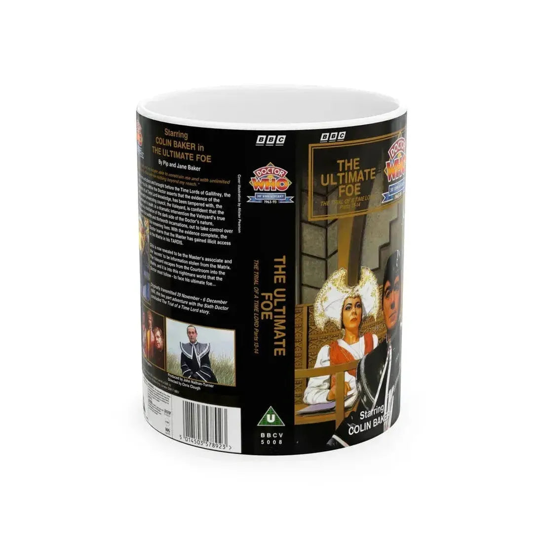 DOCTOR WHO THE ULTIMATE FOE (VHS COVER) - White Coffee Mug 11oz - Go Mug Yourself