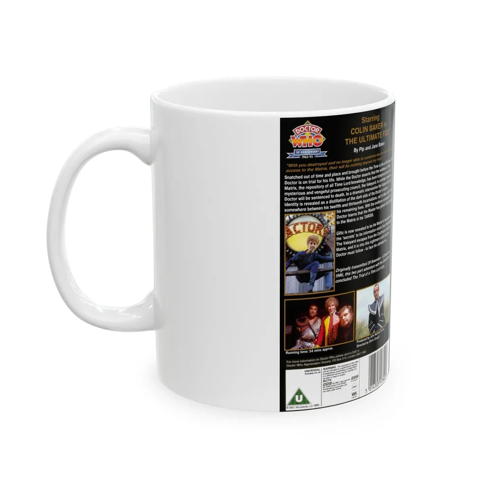 DOCTOR WHO THE ULTIMATE FOE (VHS COVER) - White Coffee Mug-Go Mug Yourself